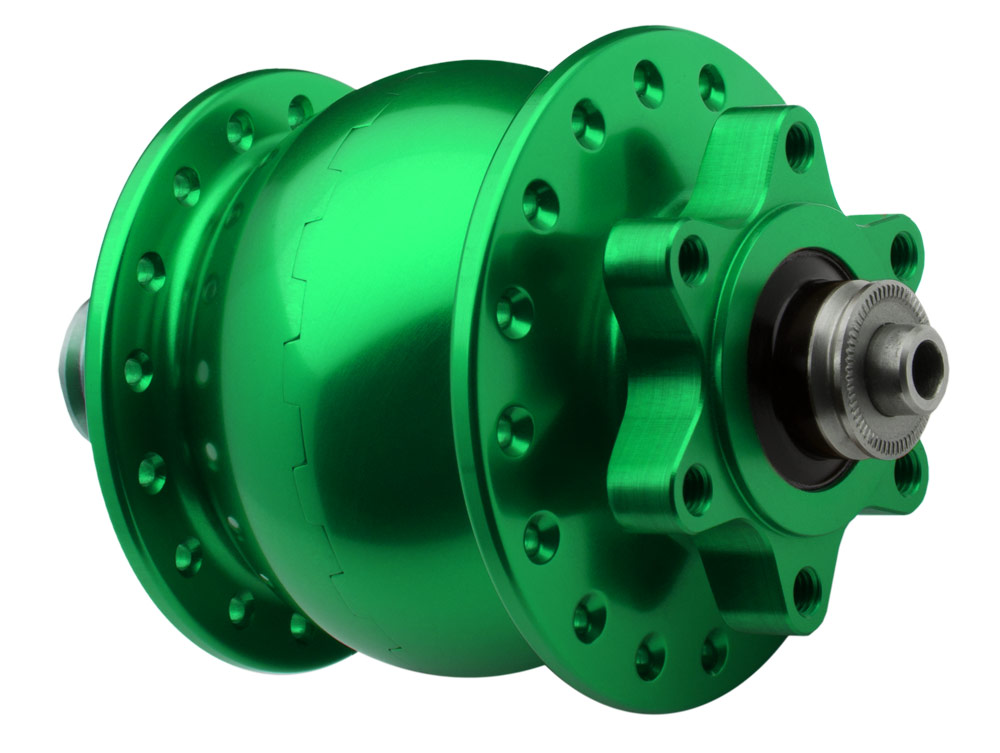 SON 28 disc 6-bolt SL, light green anodized, 36 hole