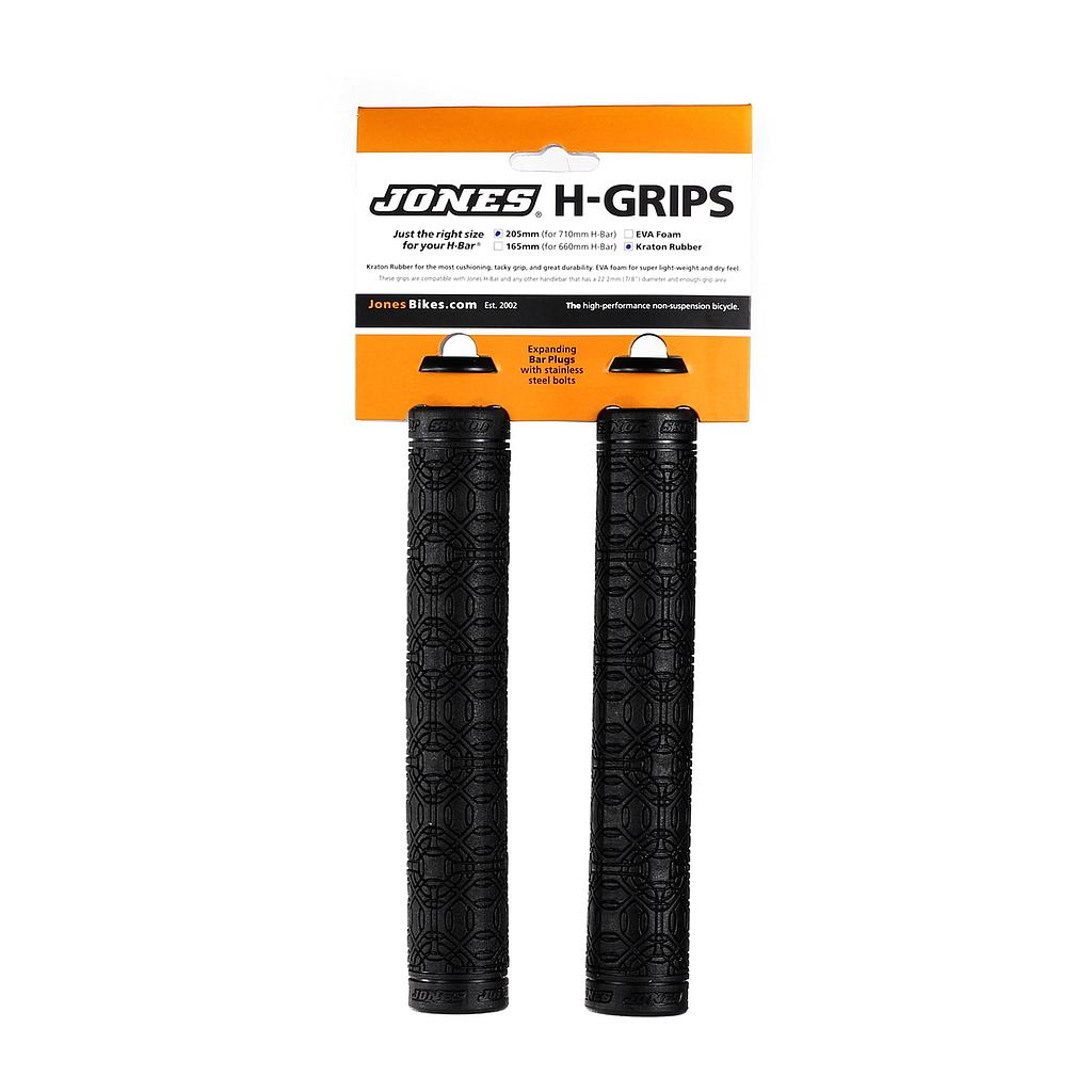 Puños Jones Kraton H-Grip, 205 mm, Negros