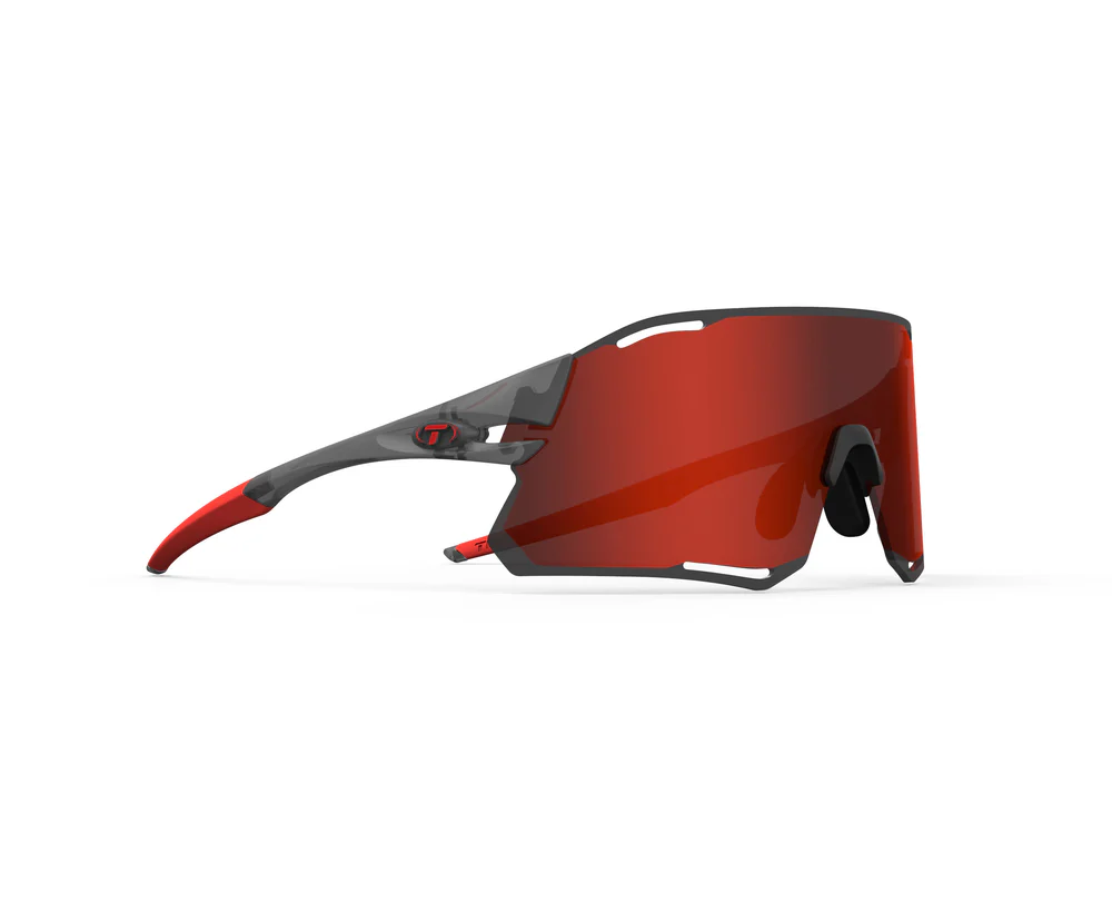 Tifosi Rail Race Satin Vapor Interchange, Clarion Red, Clear