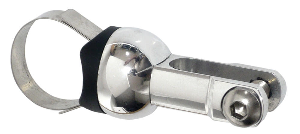 Headlight bracket Schmidt delux long, aluminium milled, polished, for handlebars up to 31.8 mm