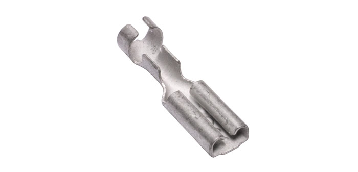 Spade connectors female, 2.8 x 0.5 mm, pack of 100 pcs